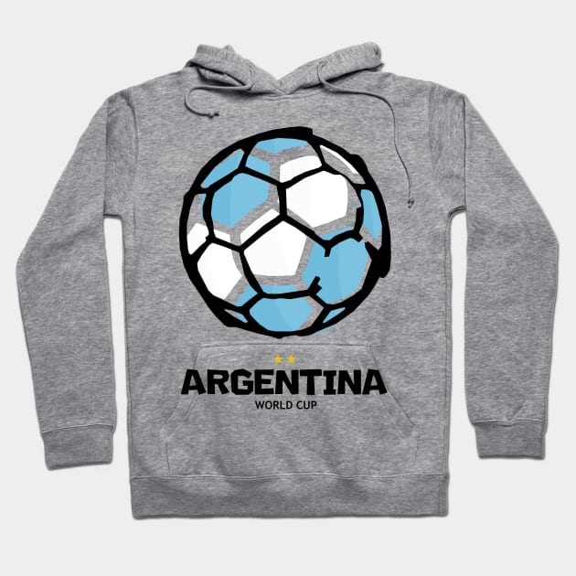 Argentina Football Country Flag Hoodie by KewaleeTee